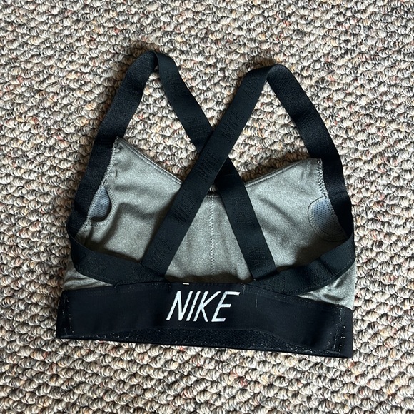 NIKE PRO CROSS BACK SPORTS BRA XS BLACK/GRAY - Picture 2 of 2